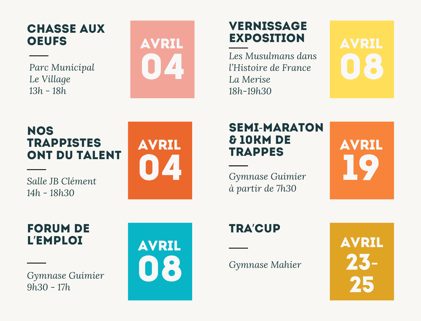 à ne pas manquer en avril 2026