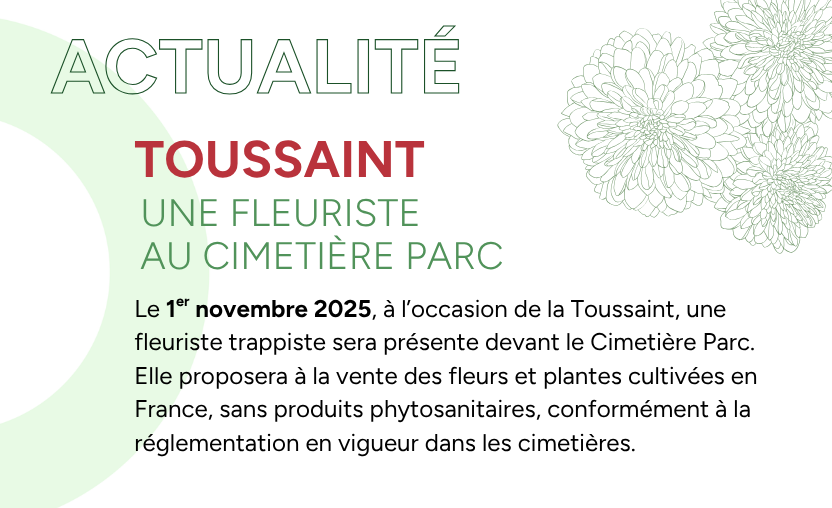 Fleuriste Toussaint cimetière Parc