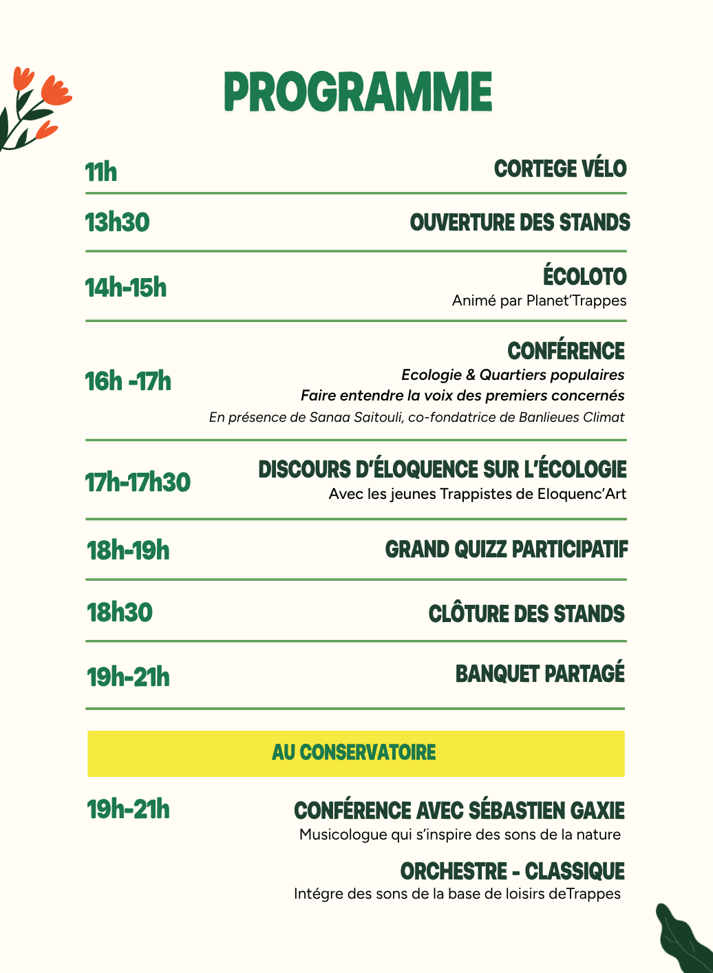Prog fete ecolo verso