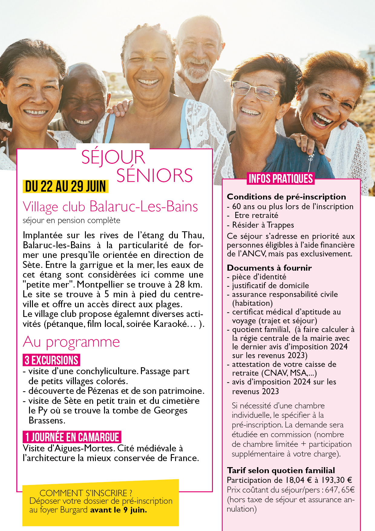 séjour seniors