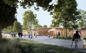 Vue 3D du projet de gymnase
